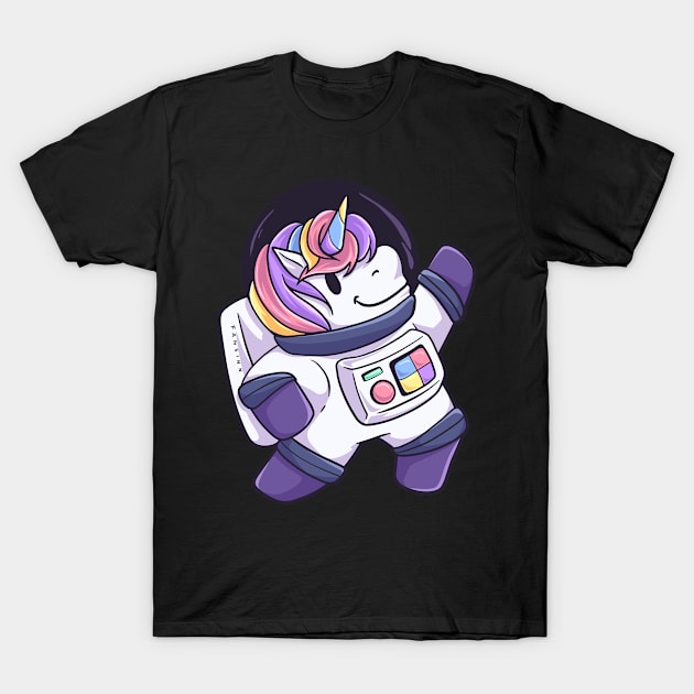 Unicorn Space Astronaut Gift T-Shirt by fansinn